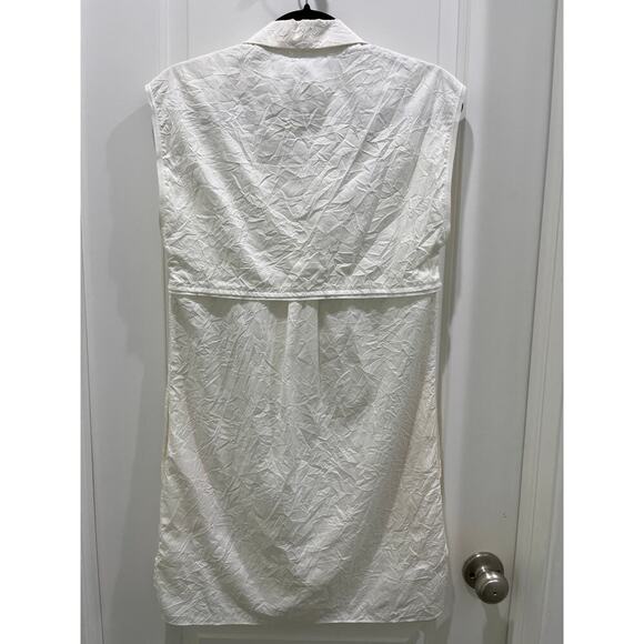 Rag And Bone White Crinkle Fabric Mini Dress SIZE 0 - Picture 8 of 10
